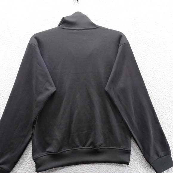 Adidas Originals Mens XS Funnel Neck Track Jacket 3 Stripes Black 1/4 Zip‎ NWT - Picture 4 of 13